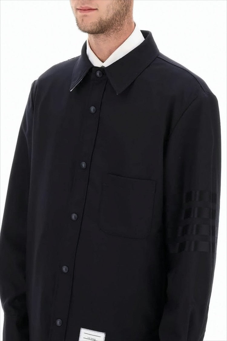 Thom Browne Boxy Silhouette Black Wool Jacket