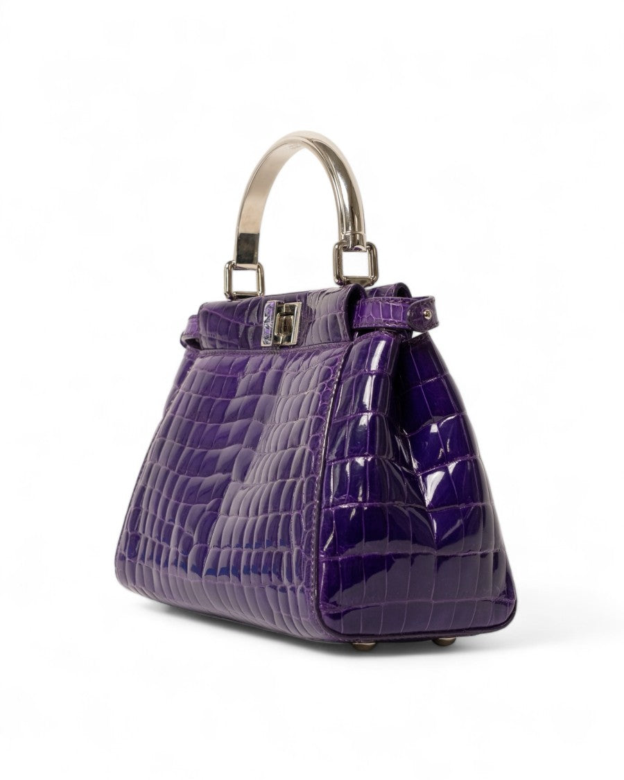 Fendi Peekaboo Mini Croco leather Purple