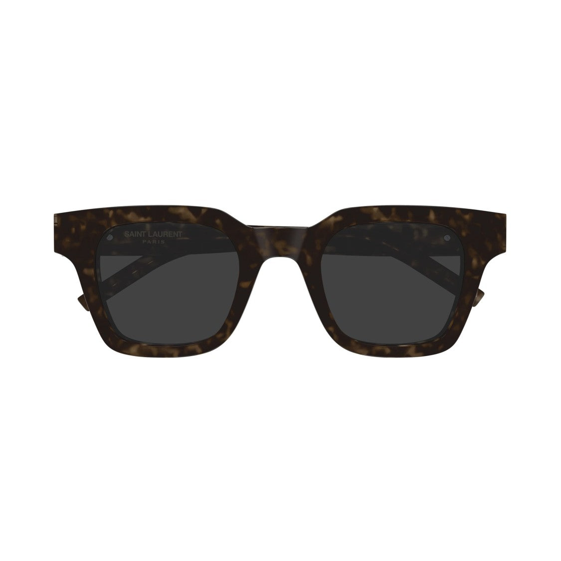 Saint Laurent Tortoiseshell Square Frame Sunglasses With Metallic Detail
