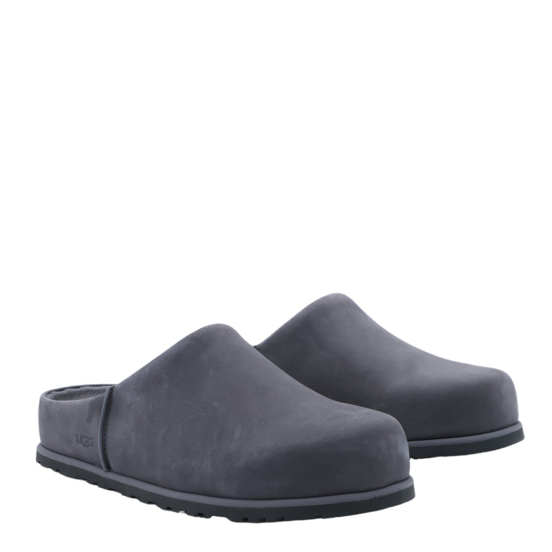 Ugg Slip-On Grey Mule Loafers With Embossed Logo