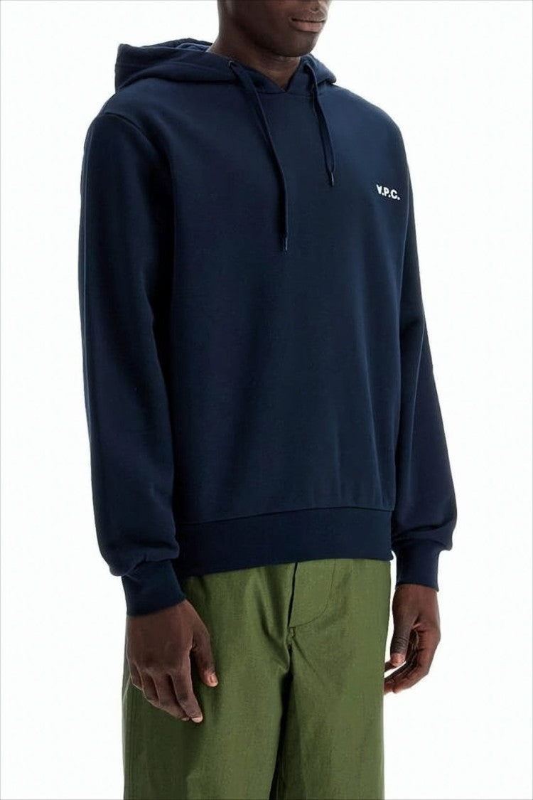 A.P.C. Dark Navy Hoodie With Drawstring