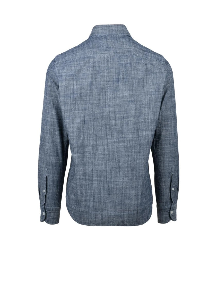 Sonrisa Textured Cotton Long-Sleeve Sonrisa Shirt With Button-Down Front