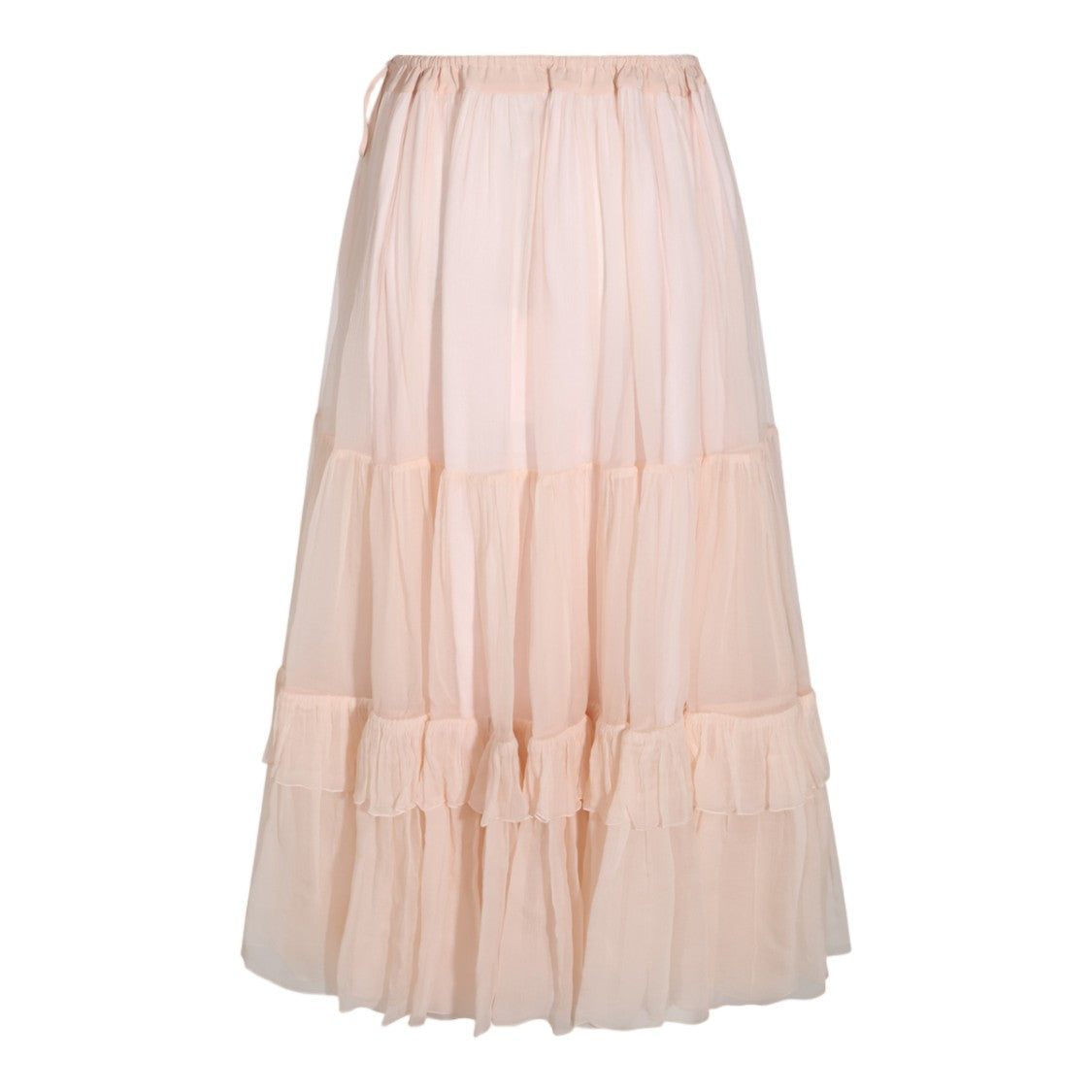 Chloé Tiered Ruffle Midi Skirt