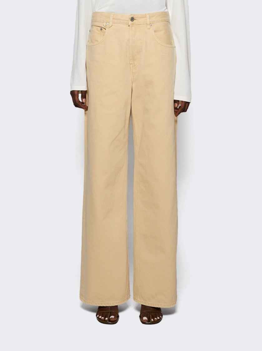 Jacquemus The Wide De-Nîmes Denim Pants Light Beige