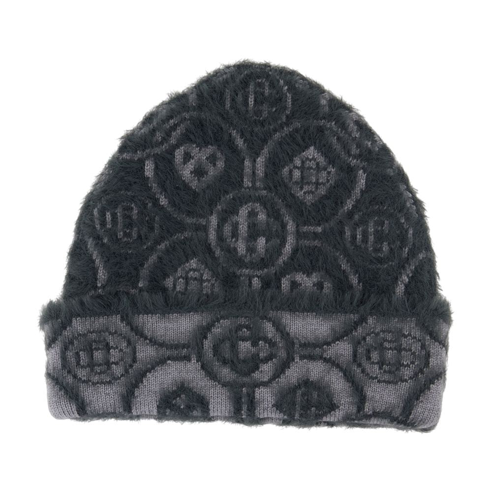 Casablanca Fluffy Monogram Beanie - Nylon - Grey