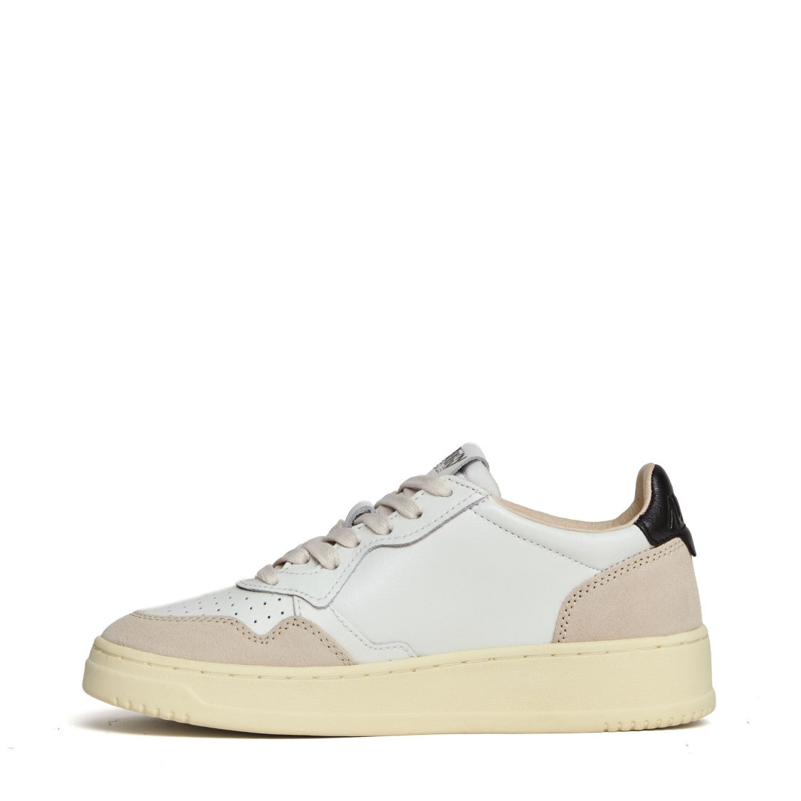 Autry White Black Medalist Low Suede Sneakers