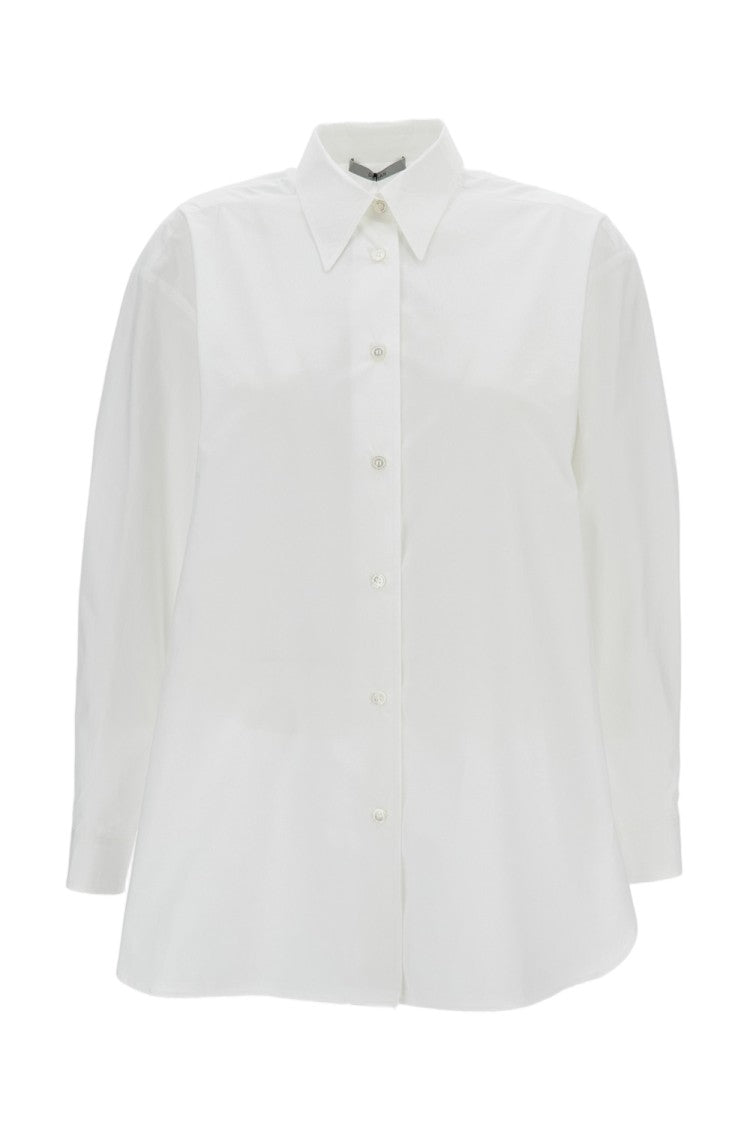 Dusan White Cotton Shirt With Pointed Collar
