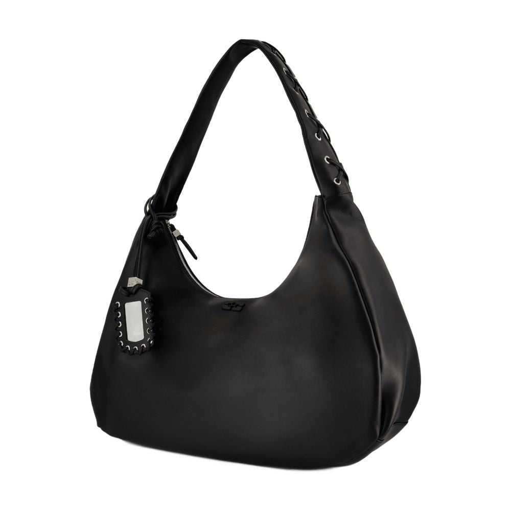 Ganni Bou Xxl Shoulder Bag - Leather - Black