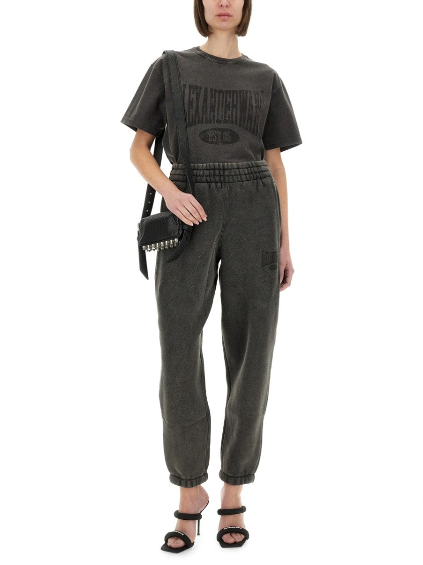 Alexander Wang Vintage Logo Print T-Shirt