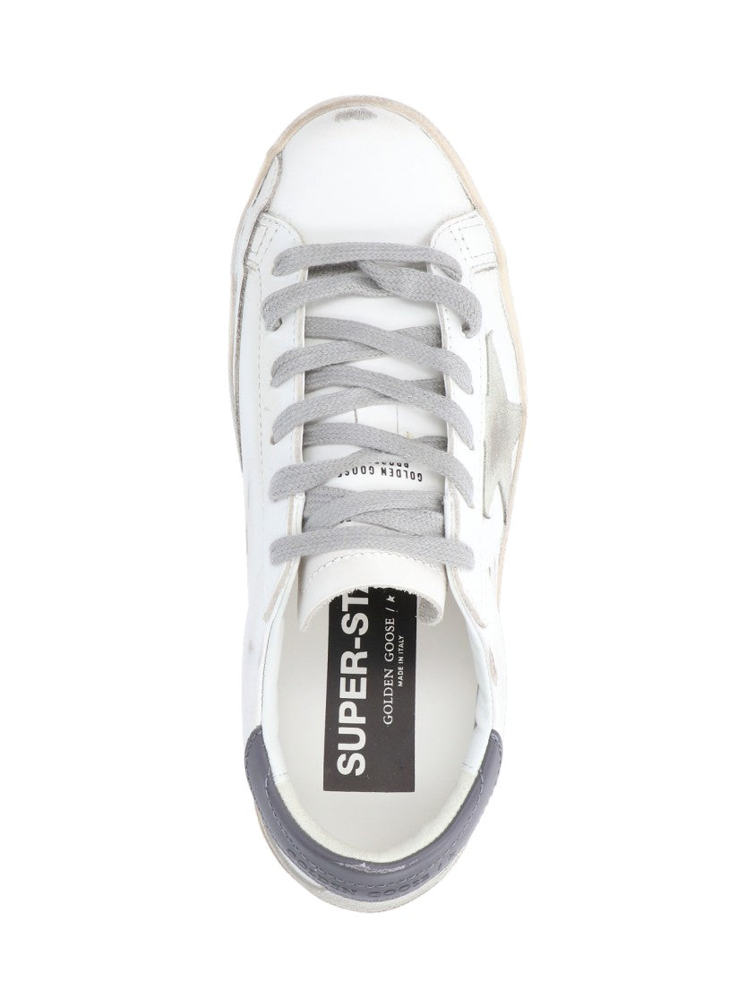Golden Goose White Super Star Suede Detail Sneakers