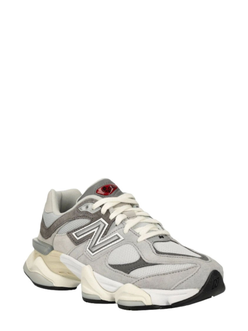 New Balance Gray 9060 Suede-Blend Retro-Futuristic Sneakers