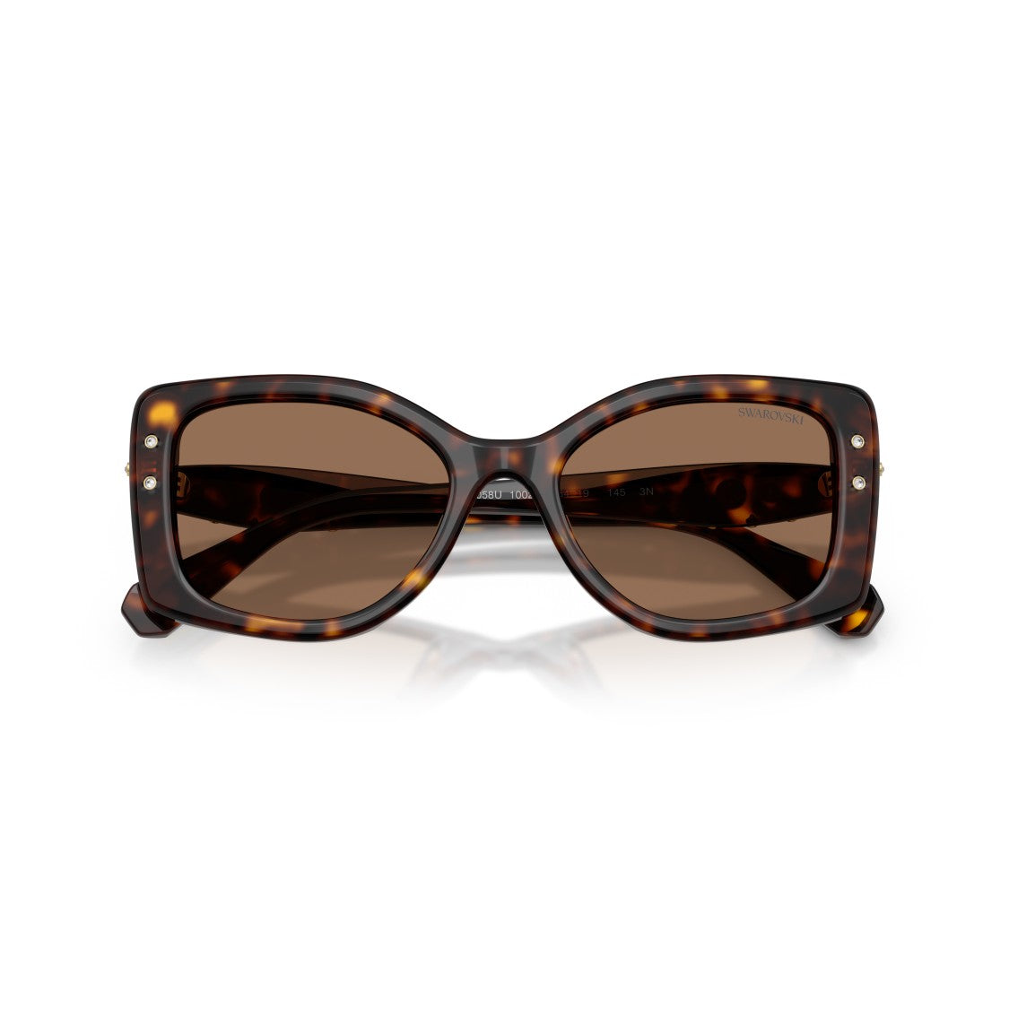 Swarovski 0Sk6058u Oversized Square Sunglasses With Tortoiseshell Pattern