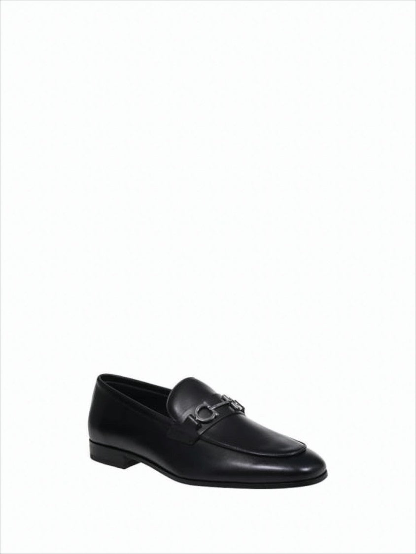 Salvatore Ferragamo Black Leather Loafers