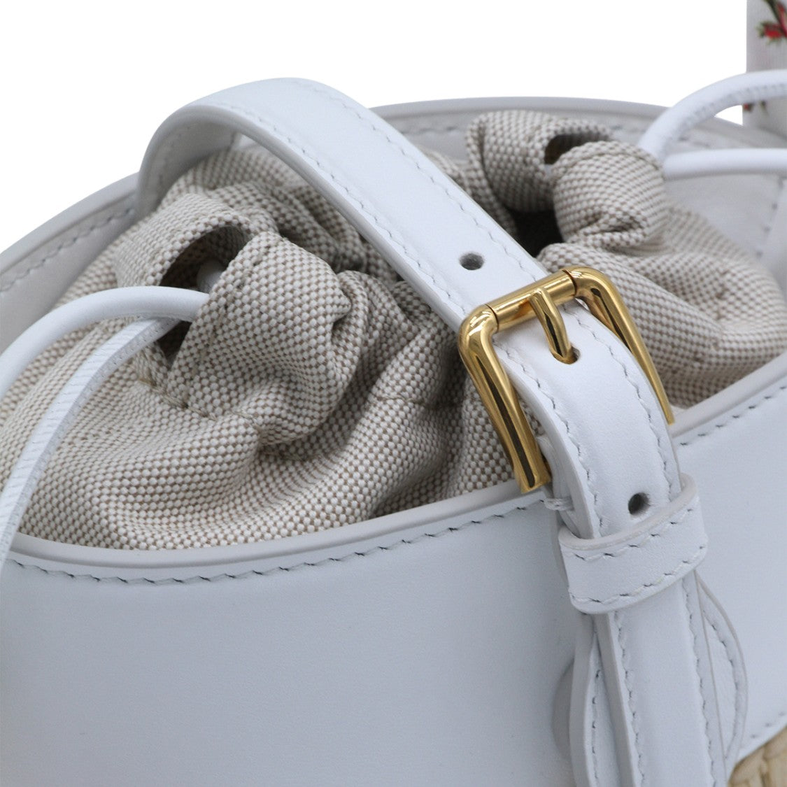 Dolce & Gabbana Woven Straw Bucket Bag