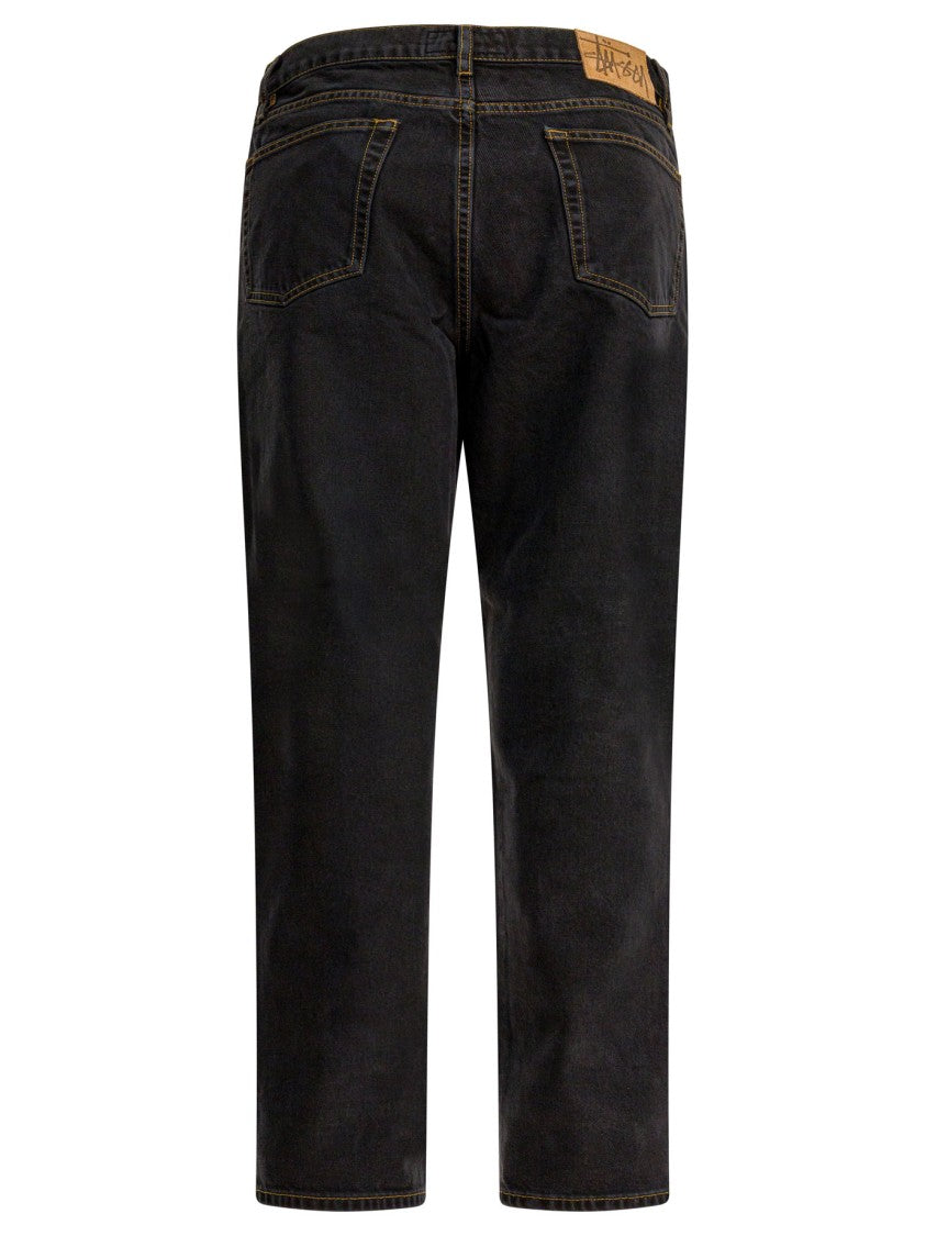 Stussy Straight-Leg Denim Jeans With Contrast Stitching