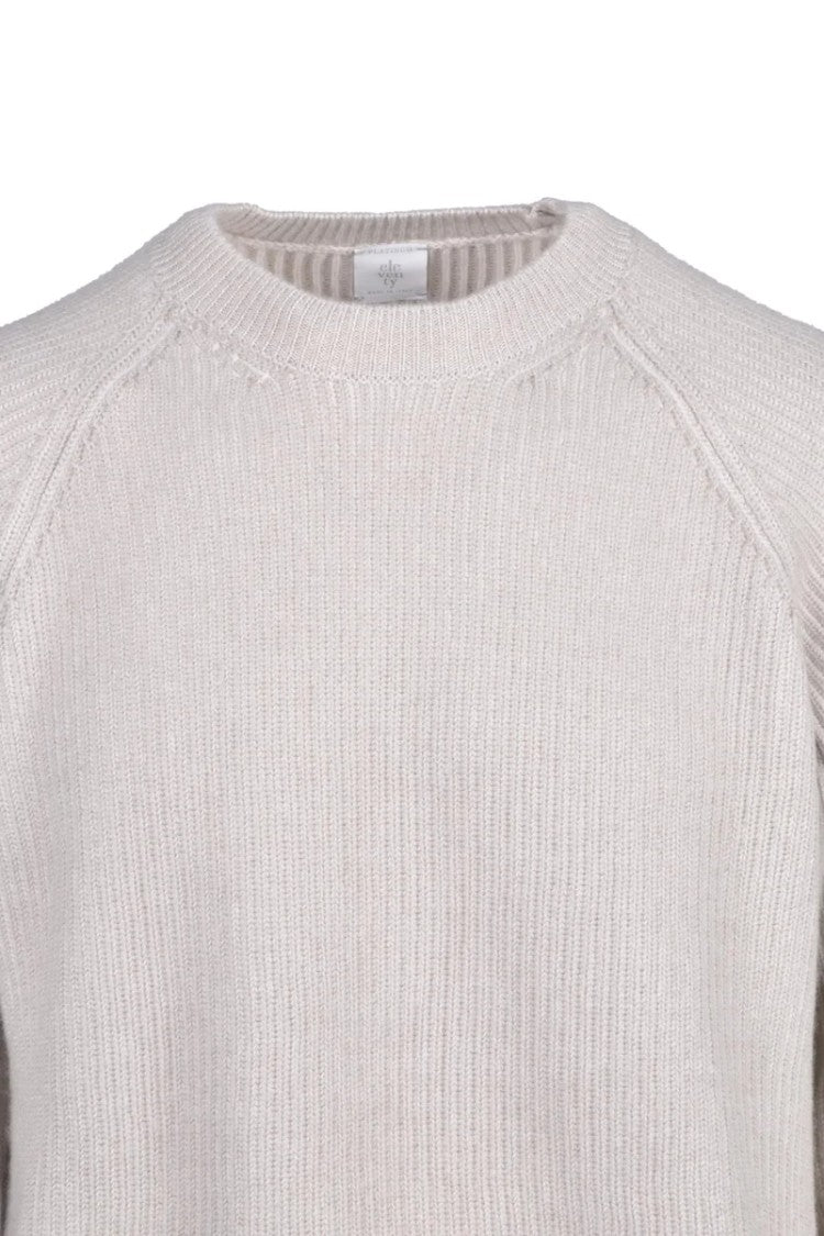 Eleventy Ribbed Cashmere Sweater - Light Grey