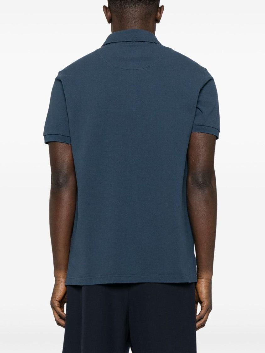 Etro Navy Blue Cotton Piqué Polo Shirt