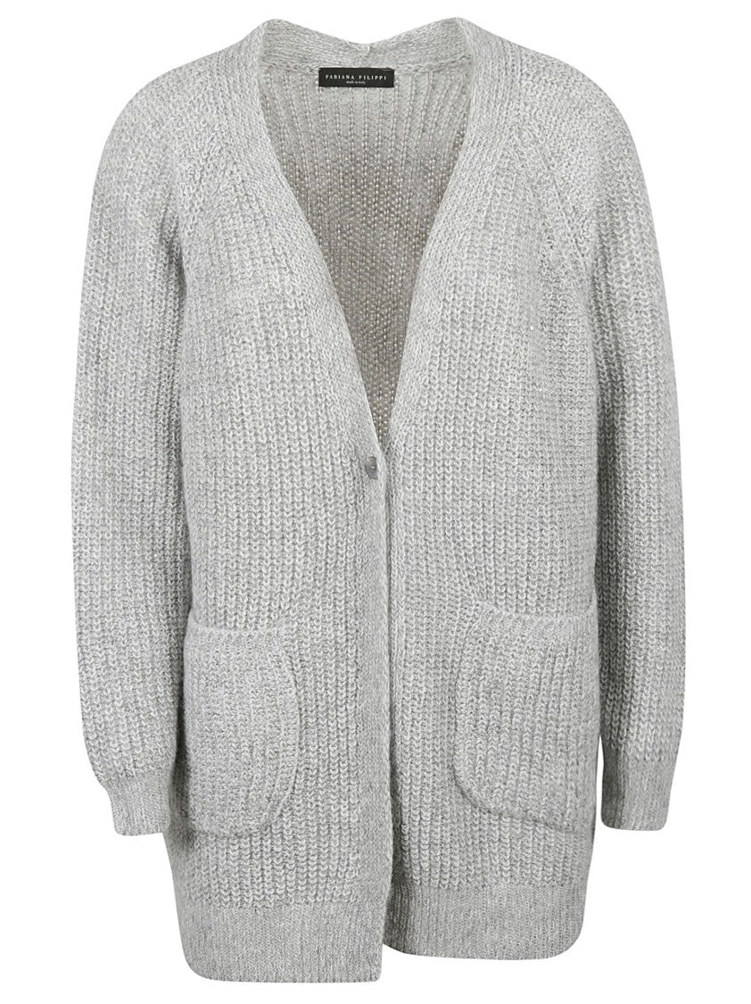 Fabiana Filippi Heathered Knit Sweater With Ribbed Cuffs