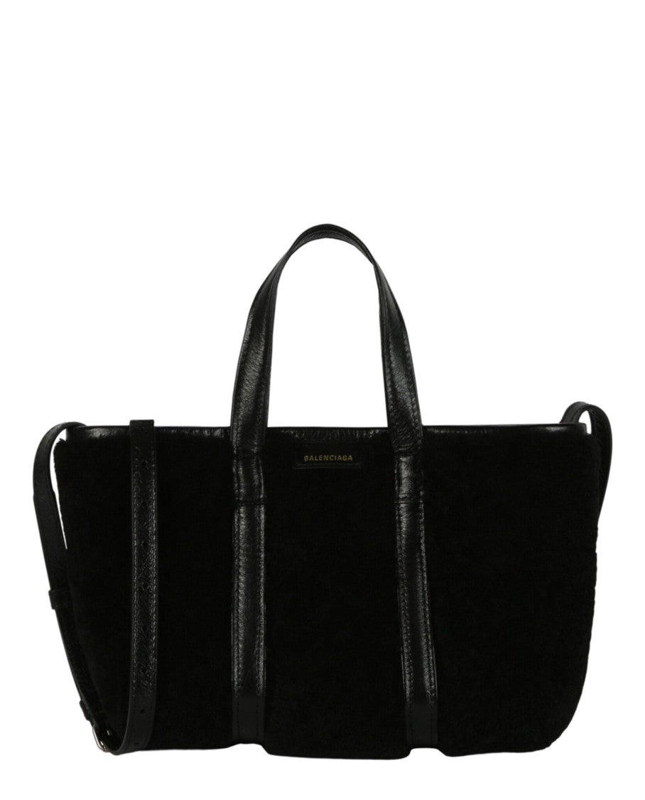 Balenciaga Barbes East West Shearling Shopper Bag
