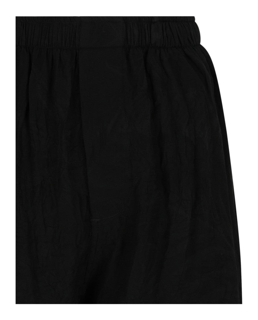Balenciaga Tropical Flower Embroidered Silk Pajama Shorts