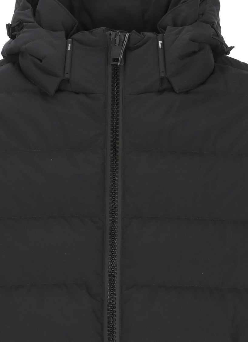 Herno Quilted Down Jacket With Adjustable Hood And Buttoned Pockets
