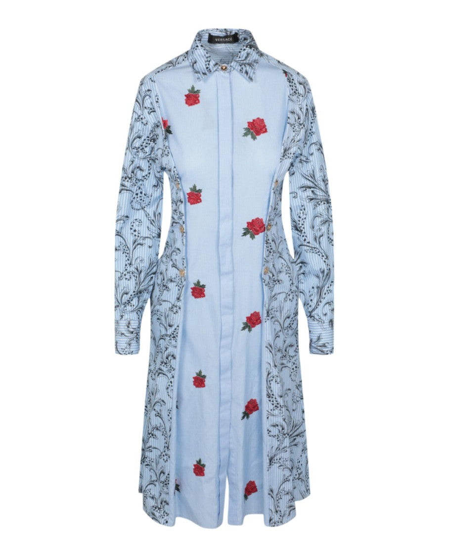 Versace Long Sleeve Collared Dress