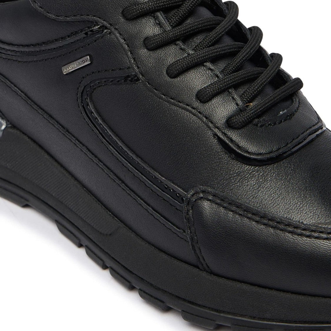 Geox Black Desya Leisure Low-Profile Leather Sneakers