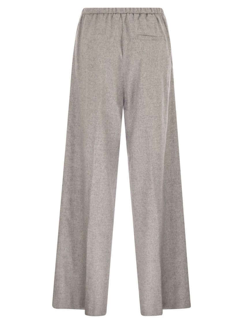 Herno Resort Trousers In Cashmere And Silk