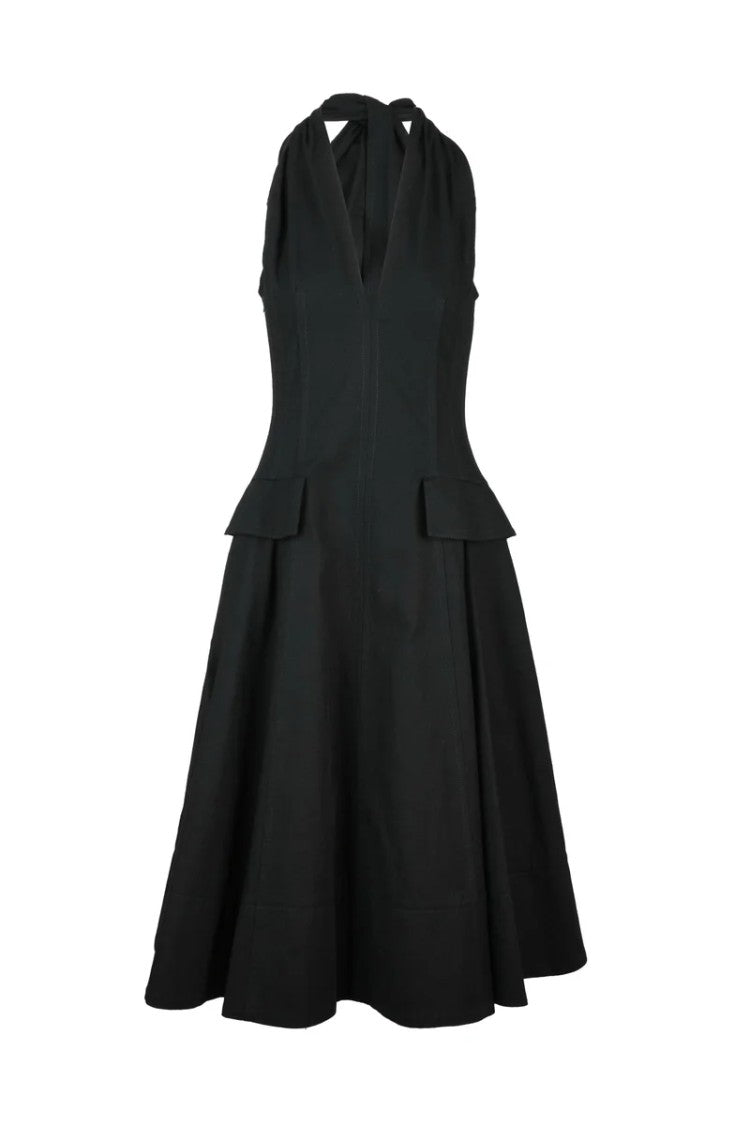 Bottega Veneta Long Canvas Dress - Black