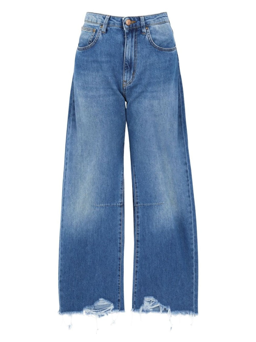 Cigala's Wide-Leg Distressed Jeans
