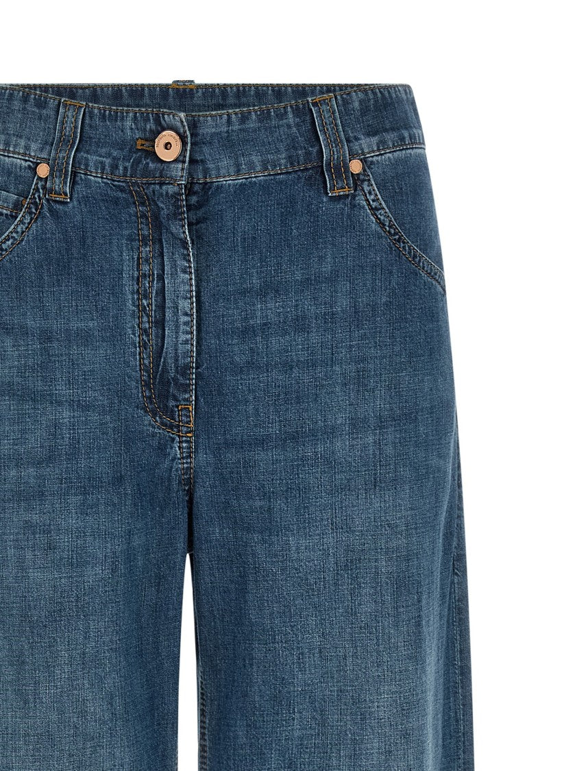 Brunello Cucinelli Light Stonewashed Wide Leg Jeans