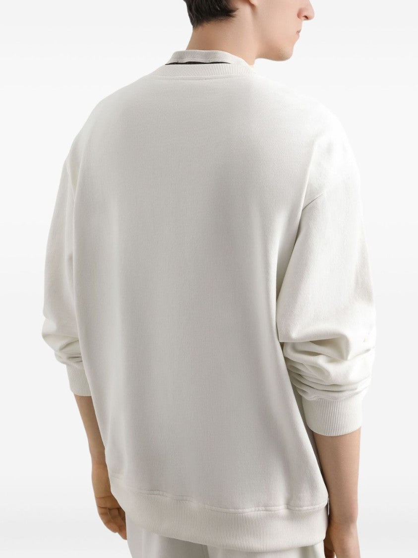 Dolce & Gabbana Graphic Print Crew Neck Sweatshirt With Ribbed Cuffs