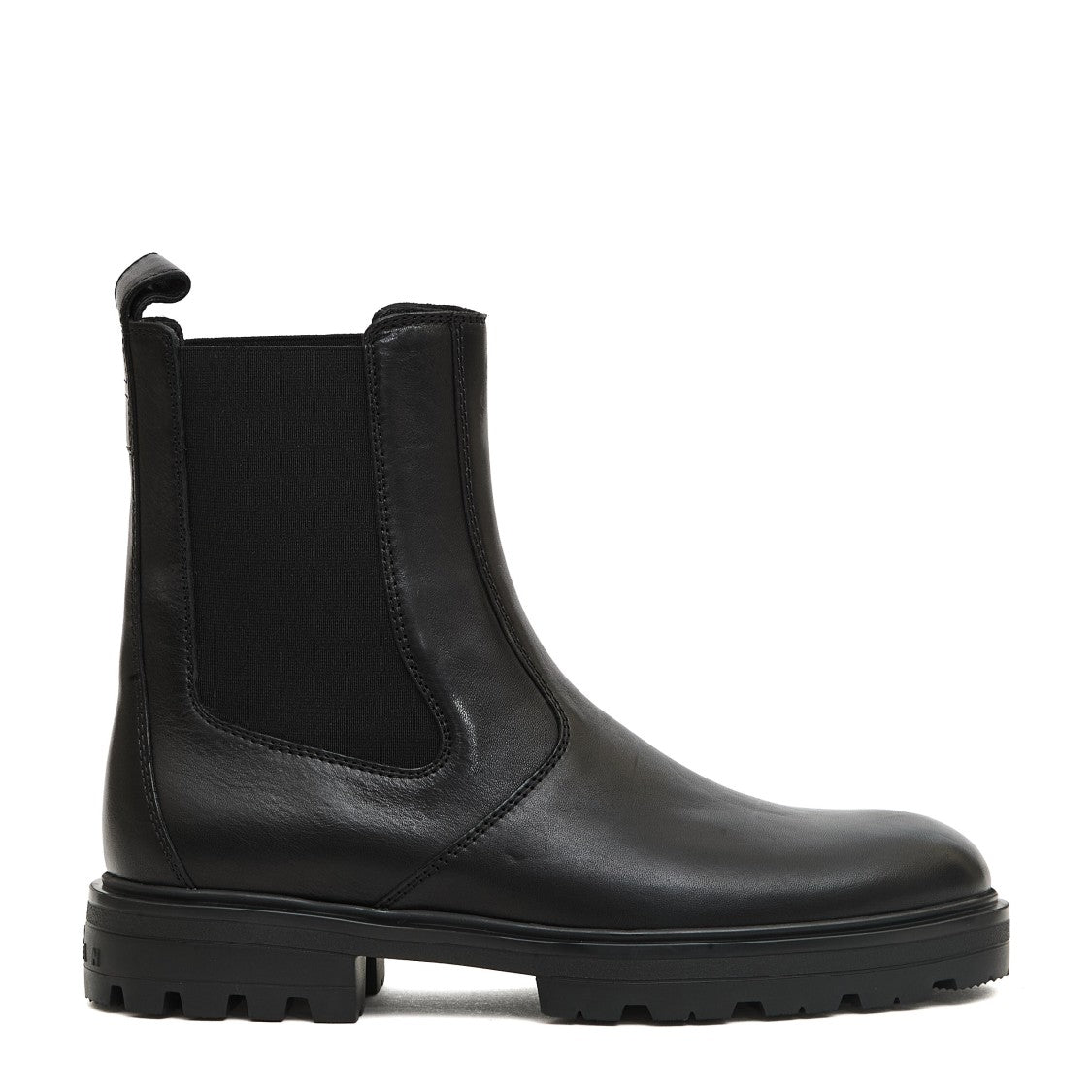 Hogan Black Leather Chelsea Boots