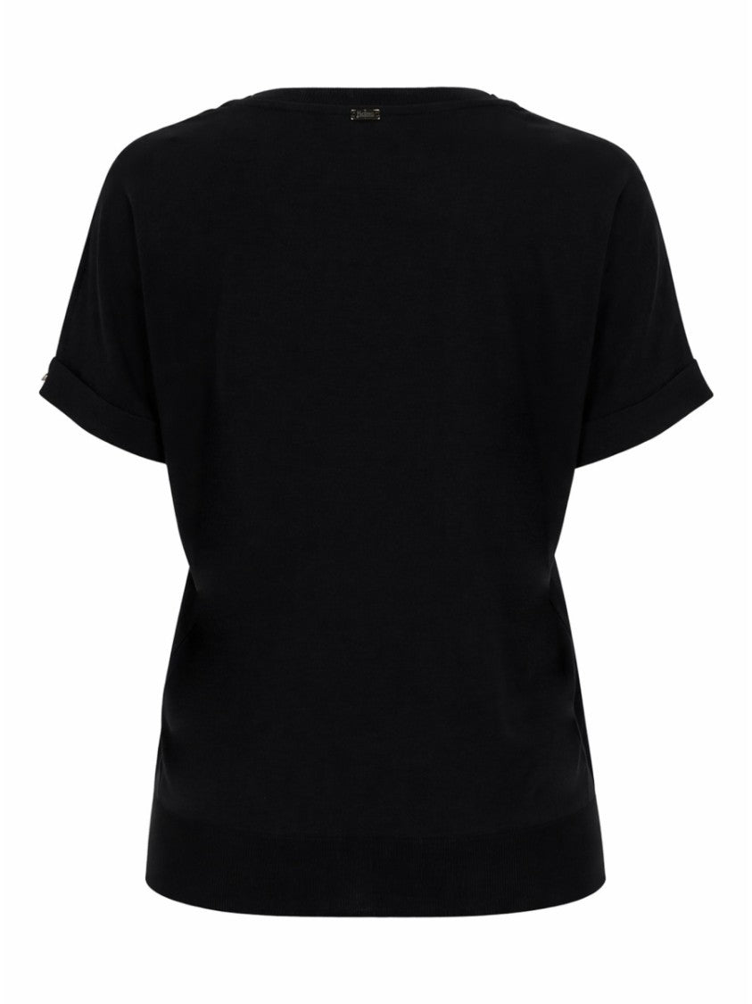 Herno Lyocell Blend Relaxed Rolled T-Shirt