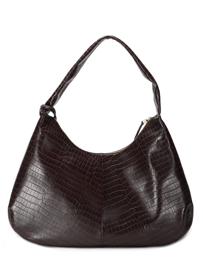 Ganni Bou Hobo Xxl Croco Bag
