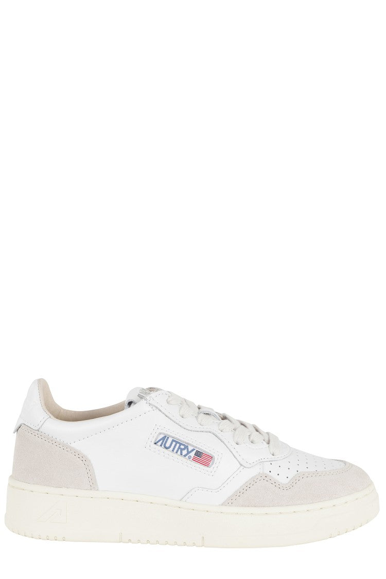 Autry White Medalist Low Suede Leather Sneakers