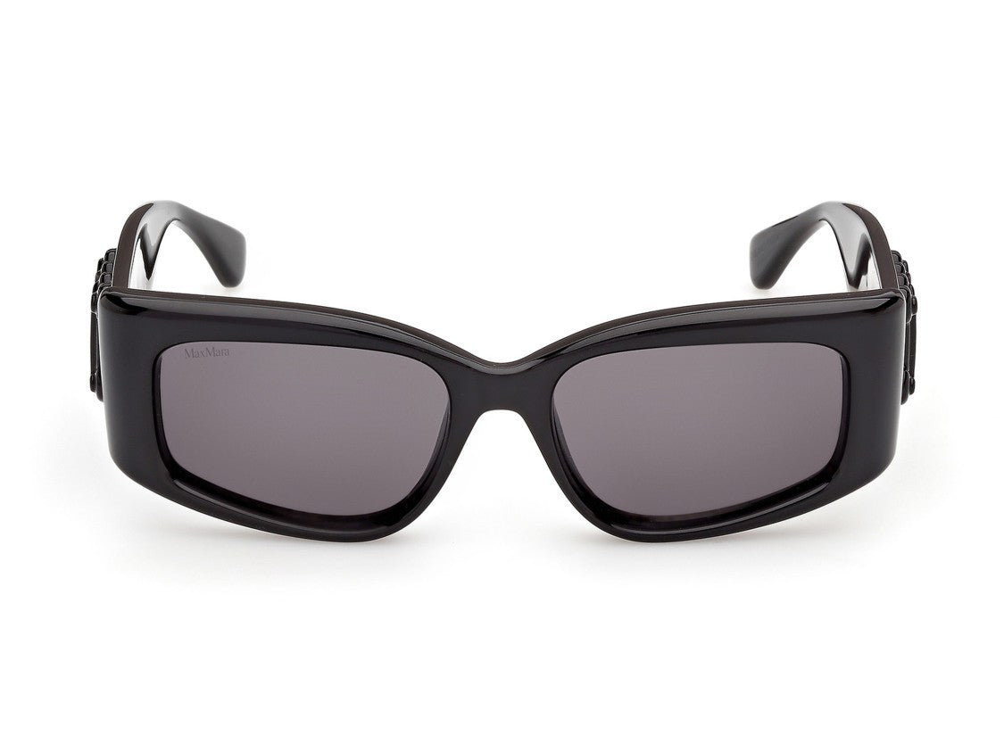 Max Mara Mm0209 Glossy Emblem Oversized Square Sunglasses
