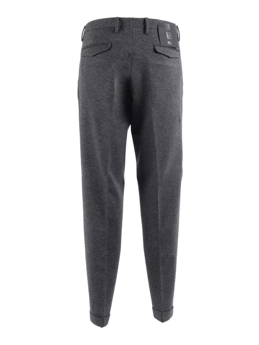 Briglia Tailored Dark Grey Pants With Tapered Leg