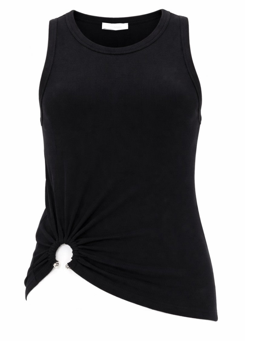 Rabanne Top Con Piercing Sleeveless Tank