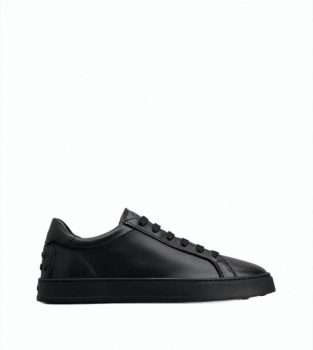 Tod's Calf Leather Low-Top Sneakers With Rubber Sole