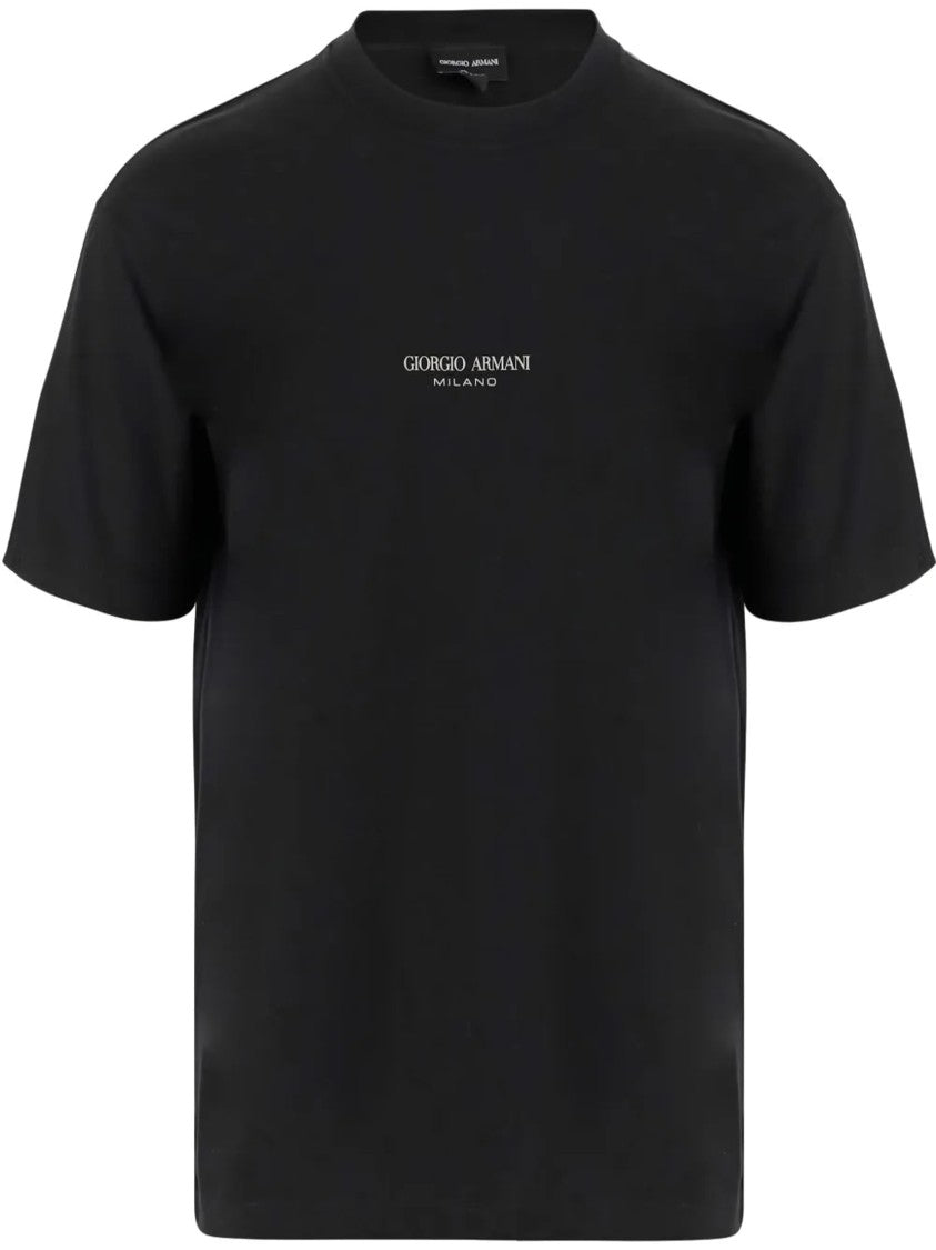 Giorgio Armani Pure Interlock Cotton Crew Neck T-Shirt