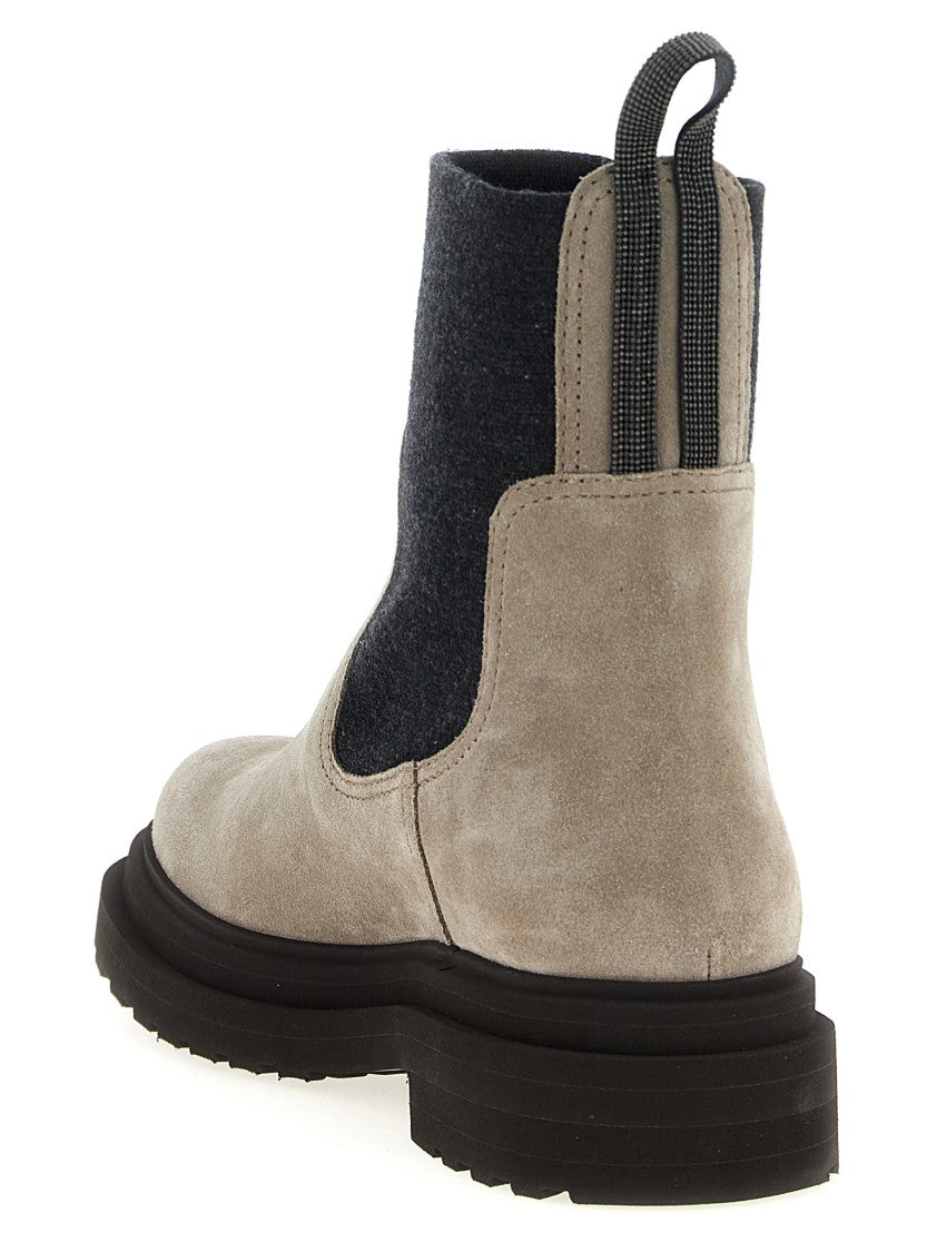 Brunello Cucinelli Precious Loop Detail Ankle Boots