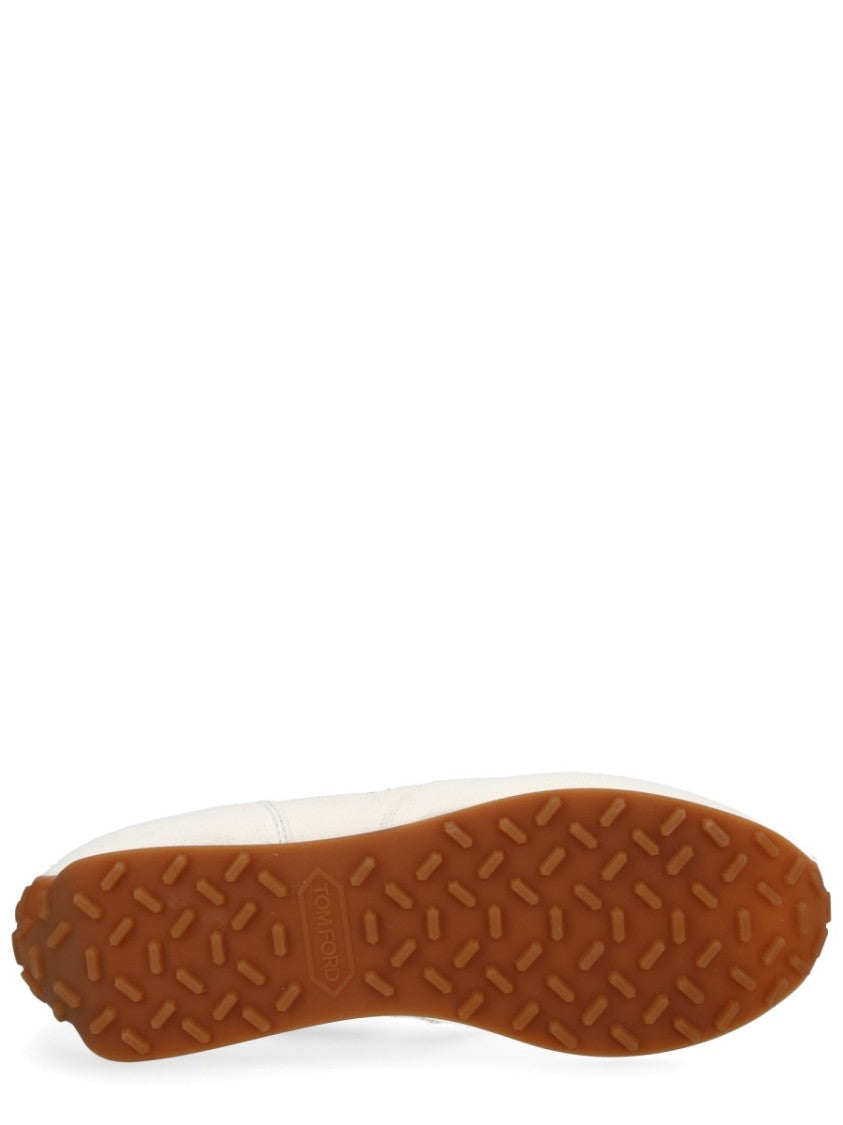 Tom Ford Mick Off-White Leather-Blend Sneakers