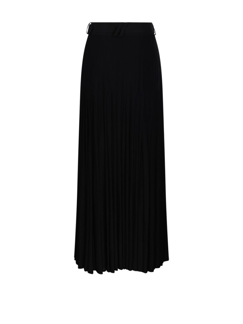 Burberry Pleated Black Maxi Skirt