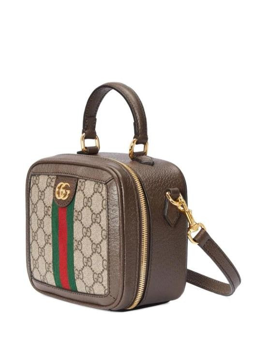 Gucci Structured Monogram Canvas Tote Bag With Detachable Strap