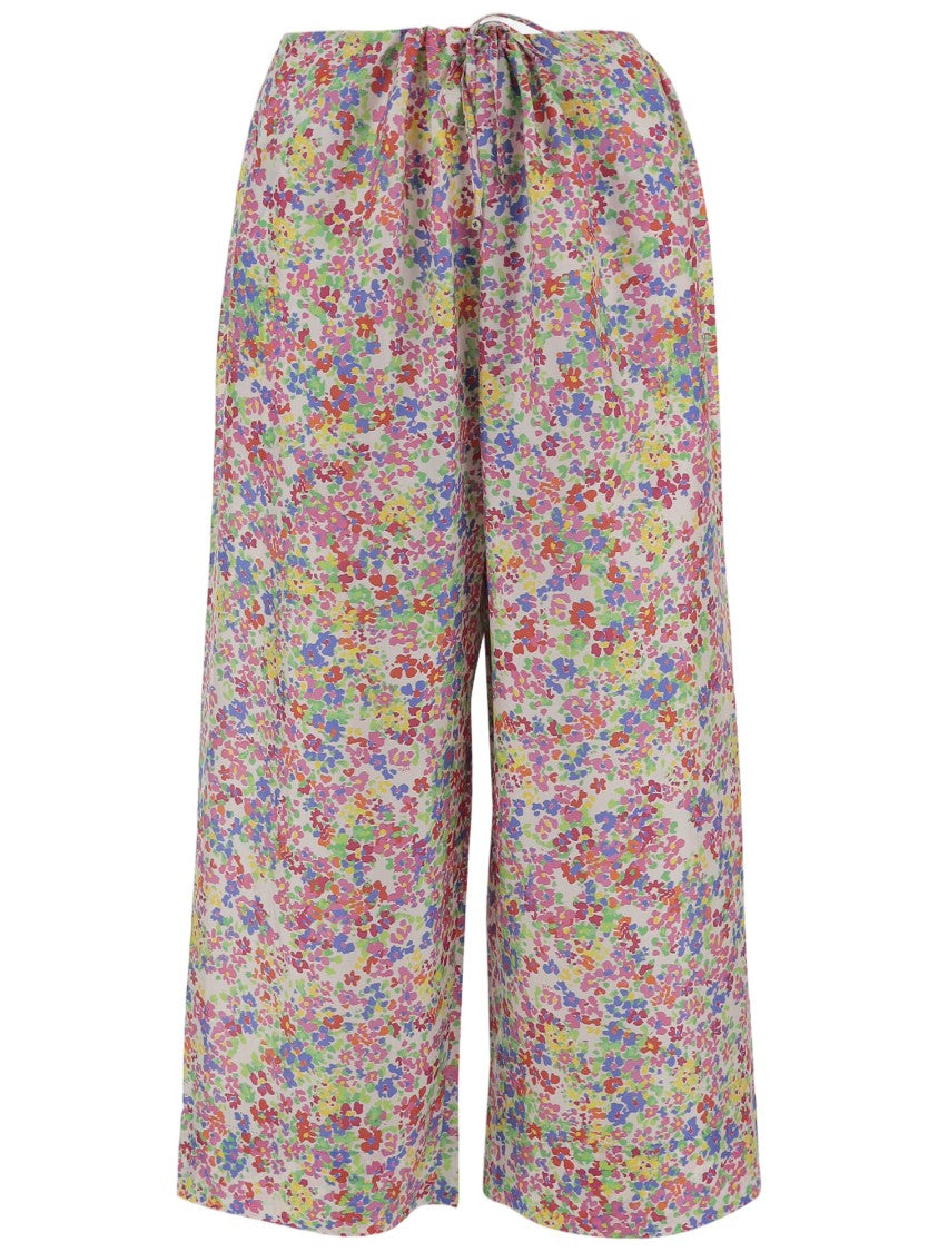 Pero Silk Trousers With Floral Pattern