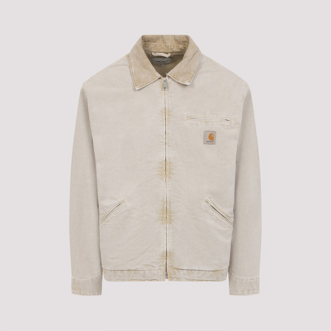 Carhartt Wip Textured Organic Cotton Jacket With Pointed Collar