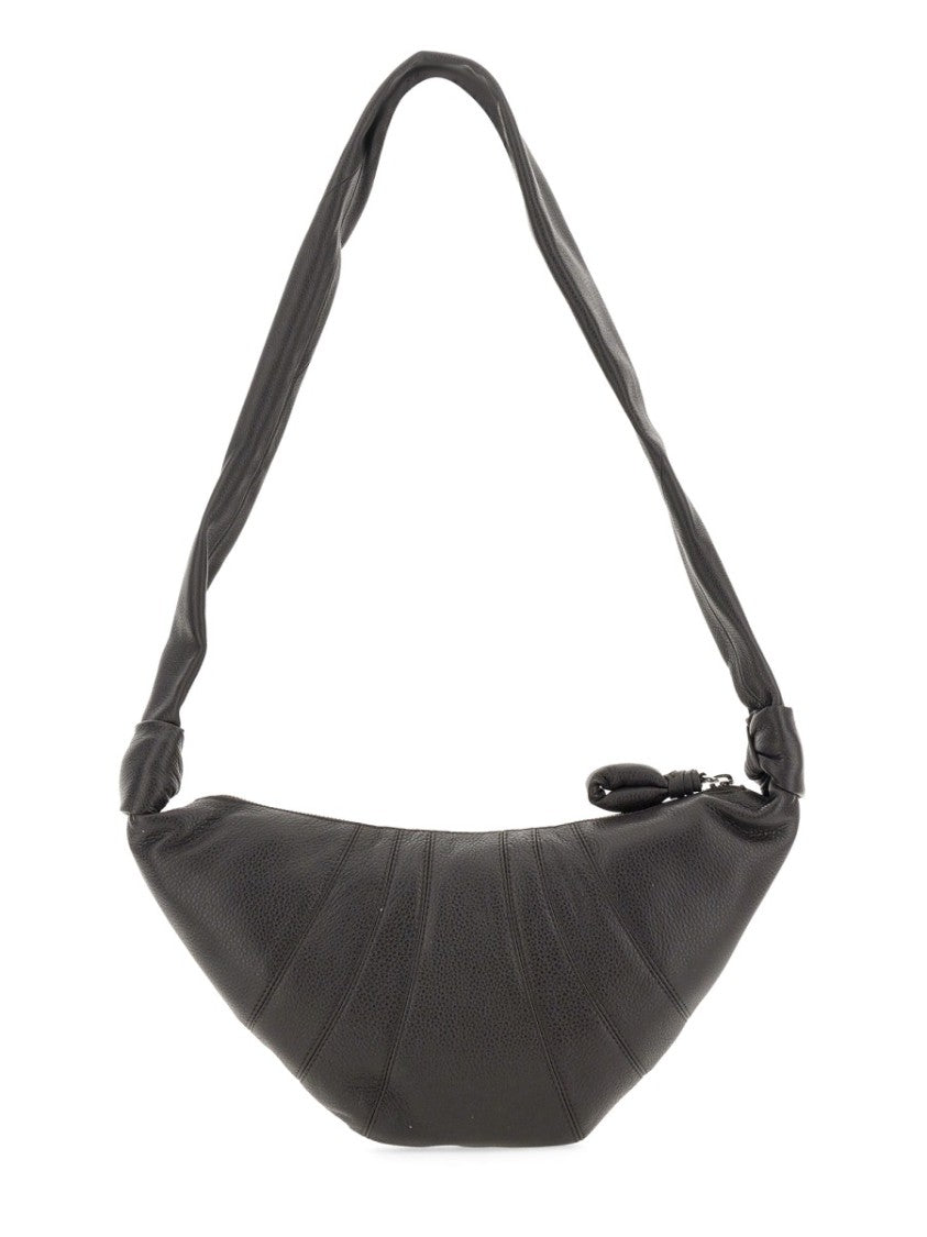 Lemaire Black Croissant Small Leather Crescent Shoulder Bag
