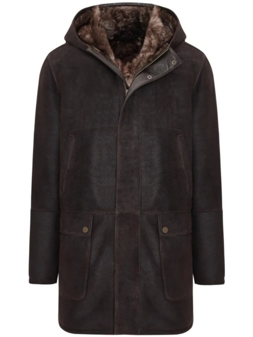 Bigardini Toscana Shearling Coat With Structured Design And Plush Interior