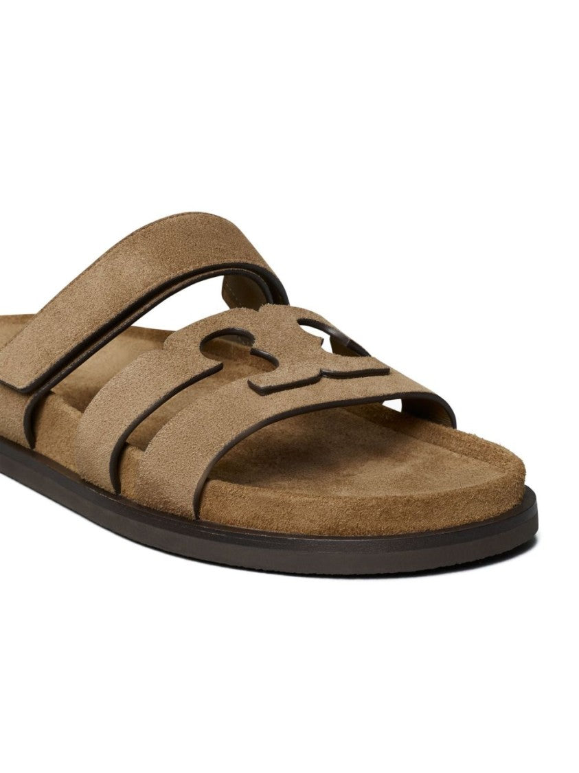Tory Burch Chic Grey Sandals With Cut-Out Design